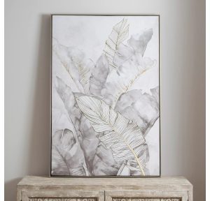 white & grey leaf
