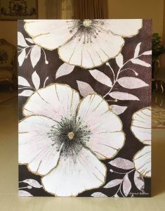 white flowers & black - Image 2