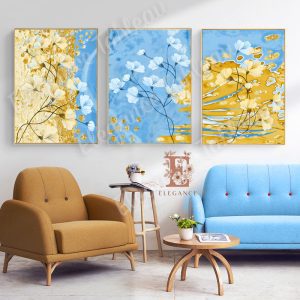 yellow & blue flowers